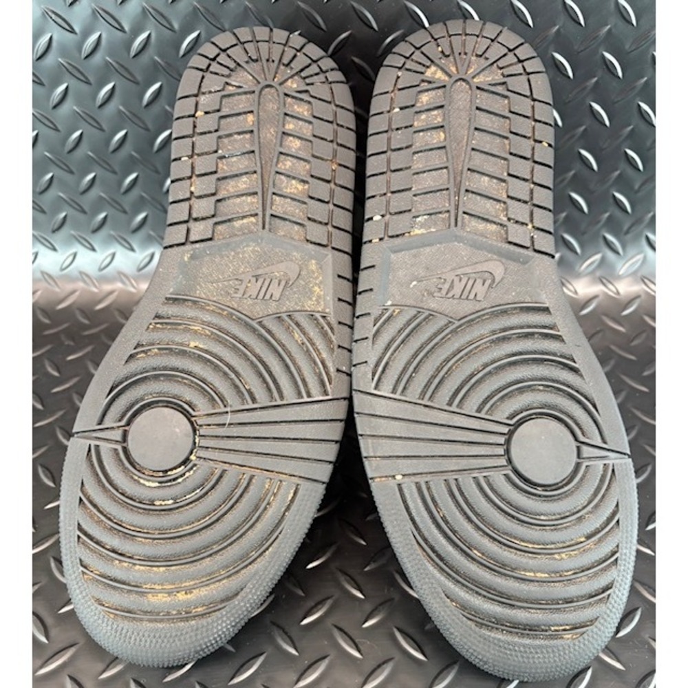 Jordan 1 Mid Patent Black White Gold 852542-007 Mens Sneakers size 11 - Picture 8 of 9